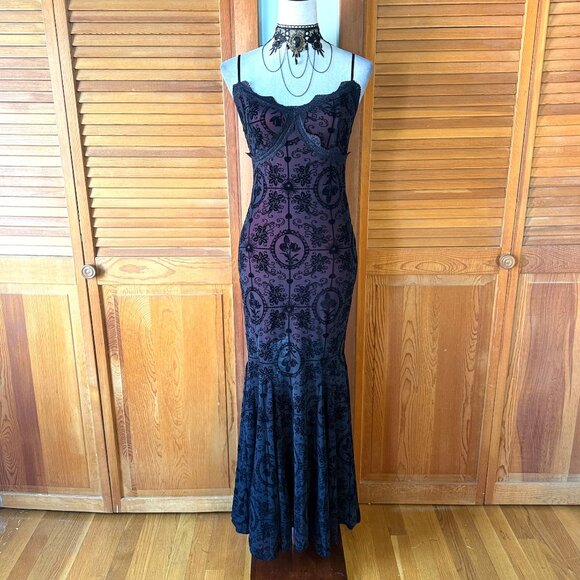 Dresses & Skirts - Gothic Victorian My Perfect Love Garden Goth Black Red Mermaid Summer Dress